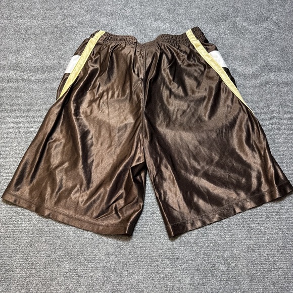 VTG‎ Rawlings Basketball Shorts Men 32 W Brown Shiny Dazzle Silky Soft NYLON - Picture 4 of 4